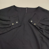URBAN RESEARCH ボートネックギャザーブラウス UR44-23F005 ブラウス シャツ ネイビー レディース アーバンリサーチ【中古】6-0823M∞