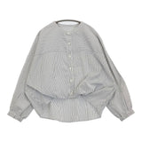 URBAN RESEARCH Sonny Label フロントタックバンドカラーシャツ ストライプ 長袖シャツ 26SS ホワイト ブラック レディース アーバンリサーチサニーレーベル【中古】6-0519M♪