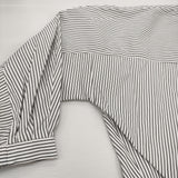 URBAN RESEARCH Sonny Label フロントタックバンドカラーシャツ ストライプ 長袖シャツ 26SS ホワイト ブラック レディース アーバンリサーチサニーレーベル【中古】6-0519M♪