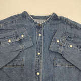 URBAN RESEARCH DOORS デニムバンドカラーシャツ DRA4-23A115 長袖シャツ 25SS ブルー レディース アーバンリサーチドアーズ【中古】6-0823M∞