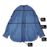 URBAN RESEARCH DOORS デニムバンドカラーシャツ DRA4-23A115 長袖シャツ 25SS ブルー レディース アーバンリサーチドアーズ【中古】6-0823M∞