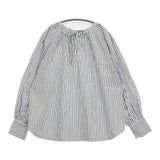 ITEMS URBAN RESEARCH ホットフィックス2WAYブラウス ストライプ シャツ 26SS ホワイト ブルー レディース アイテムズアーバンリサーチ【中古】6-0519M♪