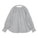 ITEMS URBAN RESEARCH ホットフィックス2WAYブラウス ストライプ シャツ 26SS ホワイト ブルー レディース アイテムズアーバンリサーチ【中古】6-0519M♪