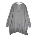 DRESS HERSELF シルクコットン スリット 定価19800円 カーディガン ブルーグレー レディース ドレスハーセルフ【中古】6-0926M∞