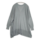 DRESS HERSELF シルクコットン スリット 定価19800円 カーディガン ブルーグレー レディース ドレスハーセルフ【中古】6-0926M∞