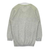 TRUSSARDI TRU ボーダー コットン セーター ニット グリーン グレー レディース トラサルディ【中古】6-0823M∞