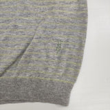 TRUSSARDI TRU ボーダー コットン セーター ニット グリーン グレー レディース トラサルディ【中古】6-0823M∞