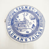 R&D.M.Co- LONDON BLUE WILLOW PLATE POUCH ロンドン ブルーウィロープレートポーチ ポーチ シロ アオ レディース オールドマンズテーラー【中古】6-0518G◎