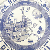 R&D.M.Co- LONDON BLUE WILLOW PLATE POUCH ロンドン ブルーウィロープレートポーチ ポーチ シロ アオ レディース オールドマンズテーラー【中古】6-0518G◎