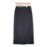 MARW UNITED ARROWS チェック ラップ風 ロングスカート ブラック ネイビー レディース マルゥユナイテッドアローズ【中古】6-0823M∞