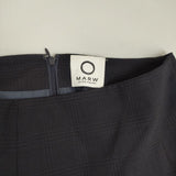 MARW UNITED ARROWS チェック ラップ風 ロングスカート ブラック ネイビー レディース マルゥユナイテッドアローズ【中古】6-0823M∞