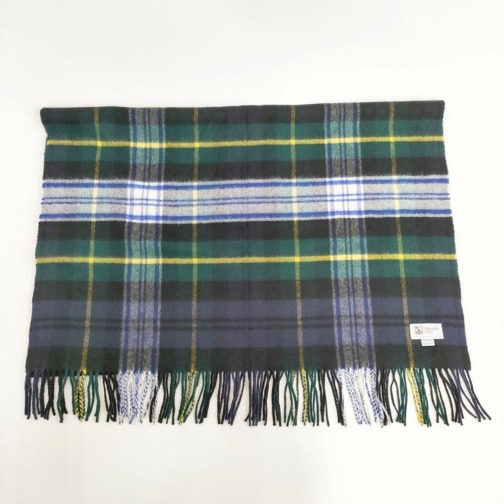 JOHNSTONS OF ELGIN カシミヤ チェック スコットランド製 マフラー