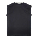 YLEVE クルーネック サイズF コットン ノースリーブ 日本製 無地 Ｔシャツ カットソー ブラック レディース イレーヴ【中古】6-0609S△