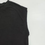 YLEVE クルーネック サイズF コットン ノースリーブ 日本製 無地 Ｔシャツ カットソー ブラック レディース イレーヴ【中古】6-0609S△