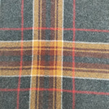 JOHNSTONS OF ELGIN/UNITED ARROWS カシミヤ チェック フリンジ マフラー グレー オレンジ レディース ジョンストンズオブ エルガン/ユナイテッドアローズ【中古】6-0911T◎