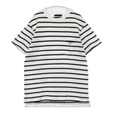 Scye ポケットT ボーダー コットン 日本製 サイズ38 半袖Ｔシャツ カットソー ホワイト ブラック レディース サイ【中古】6-0609S△