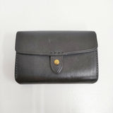 safuji こさいふ（L) mini wallet レザー ウォレット 小銭入れ カード入れ お札入れ 財布 ブラック レディース サフジ【中古】6-0519G♪