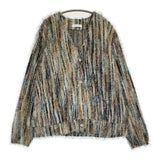 FREAK'S STORE リラックスフィット シャギーニット マルチストライプ カーディガン カーディガン 25AW ブルーグリーン メンズ フリークスストア【中古】6-0918T♪