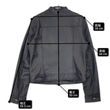 23区 ラムレザー ブルゾン 羊革 サイズ38 ジャケット ブラック レディース ニジュウサンク【中古】6-1005T∞