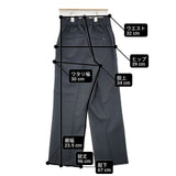 GYMPHLEX ウール ライククロス ストレートパンツ センタープレススラックス GY-E0151 パンツ チャコールグレー レディース ジムフレックス【中古】6-0907G∞
