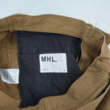MHL. WASHED COTTON DRILL TROUSERS 595-0140501 コットン パンツ ブラウン レディース エムエイチエル【中古】6-0907G∞