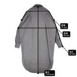 mizuiro-ind ポリエステルレーヨン シャツワンピ 日本製 ワンピース グレー レディース ミズイロインド【中古】6-0907M∞