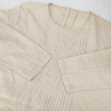 evam eva fine pleats one piece 定価37400円 E201T075 サイズ1 コットンカシミヤ プリーツ ワンピース 20SS ベージュ レディース エヴァムエヴァ【中古】6-0619M♪