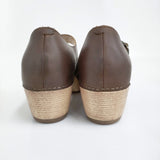 dansko Lilah Oiled Pull Up リラ メリージェーン サイズ39 サボ ワンストラップ レザー シューズ・靴 タン ブラウン レディース ダンスコ【中古】6-0519G♪
