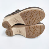 dansko Lilah Oiled Pull Up リラ メリージェーン サイズ39 サボ ワンストラップ レザー シューズ・靴 タン ブラウン レディース ダンスコ【中古】6-0519G♪
