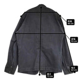 45R/45rpm スタンドカラー ジャケット サイズ3 カバーオール ブラック ダークネイビー レディース フォーティーファイブアールピーエム【中古】6-0519M♪