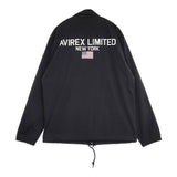 AVIREX ライトウエイトストレッチコーチジャケット 6102157 サイズL ナイロン ジャケット ブラック メンズ アヴィレックス【中古】6-0815M∞