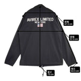AVIREX ライトウエイトストレッチコーチジャケット 6102157 サイズL ナイロン ジャケット ブラック メンズ アヴィレックス【中古】6-0815M∞