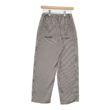manon MNN-PT-123 STRIPE EASY PANTS ストライプ ポリエステル イージー パンツ 24SS ベージュ ブラック レディース マノン【中古】6-0913M∞
