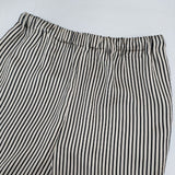 manon MNN-PT-123 STRIPE EASY PANTS ストライプ ポリエステル イージー パンツ 24SS ベージュ ブラック レディース マノン【中古】6-0913M∞