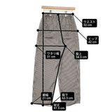 manon MNN-PT-123 STRIPE EASY PANTS ストライプ ポリエステル イージー パンツ 24SS ベージュ ブラック レディース マノン【中古】6-0913M∞
