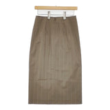 Demi-Luxe BEAMS 68-27-0657-002 タイトスカート サイズ38 ストライプ スカート カーキ レディース デミルクス ビームス【中古】6-0706G◎