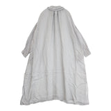 nest Robe エシカルダイリネン2枚襟シャツワンピース 01231-1335 ギャザードレス ワンピース グレー レディース ネストローブ【中古】6-0619M♪
