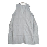 nest Robe ブラックリネンバックVネックノースリーブワンピース 2wayドレス ワンピース ライトブルー レディース ネストローブ【中古】6-0619M♪