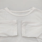 gungendo なめらかシアー天竺 プルオーバー青文字（あおもじ）定価14300円 長袖Ｔシャツ カットソー ロンＴ 26SS ホワイト しろ レディース 群言堂【中古】6-0519M♪