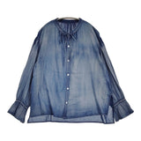 K.T KIYOKO TAKASE TALL 2.2オンス デニムブラウス ヴィンテージ加工 定価29700円 ブラウス シャツ ブルー レディース キヨコタカセ【中古】6-0519M♪