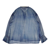 K.T KIYOKO TAKASE TALL 2.2オンス デニムブラウス ヴィンテージ加工 定価29700円 ブラウス シャツ ブルー レディース キヨコタカセ【中古】6-0519M♪