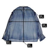 K.T KIYOKO TAKASE TALL 2.2オンス デニムブラウス ヴィンテージ加工 定価29700円 ブラウス シャツ ブルー レディース キヨコタカセ【中古】6-0519M♪