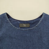 Y's 6OZ DENIM CHEMICAL WASH DRESS サイズ1 定価107800円 YK-D15-007 デニム ワンピース 26SS ブルー レディース ワイズ/Yohji【中古】6-0519M♪