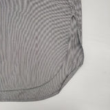 GYMPHLEX J-1356 COMBED COTTON シャツワンピ ストライプ ワンピース ブルー ホワイト レディース ジムフレックス【中古】6-0907M∞