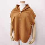 tricot COMME des GARCONS 90年代 TB-020190 ノースリーブ ブラウス シャツ AD1991 ブラウン レディース トリココムデギャルソン【中古】6-0519S♪