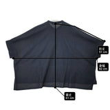 mizuiro-ind コットンリネン ワイド ブラウス 日本製 半袖シャツ ネイビー レディース ミズイロインド【中古】6-0609S△