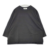 tumugu オーガニック空紡天竺 TC24112a 日本製 七分袖 Ｔシャツ カットソー ブラック レディース ツムグ【中古】6-0907M∞