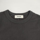 tumugu オーガニック空紡天竺 TC24112a 日本製 七分袖 Ｔシャツ カットソー ブラック レディース ツムグ【中古】6-0907M∞