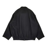 veritecoeur ウールフラノブルゾン VC-2791 定価46200円 スタンドカラージャケット ブルゾン 25AW ブラック レディース ヴェリテクール【中古】6-1009T♪