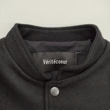 veritecoeur ウールフラノブルゾン VC-2791 定価46200円 スタンドカラージャケット ブルゾン 25AW ブラック レディース ヴェリテクール【中古】6-1009T♪